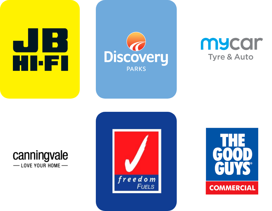 Featured partner logos of ART Rewards